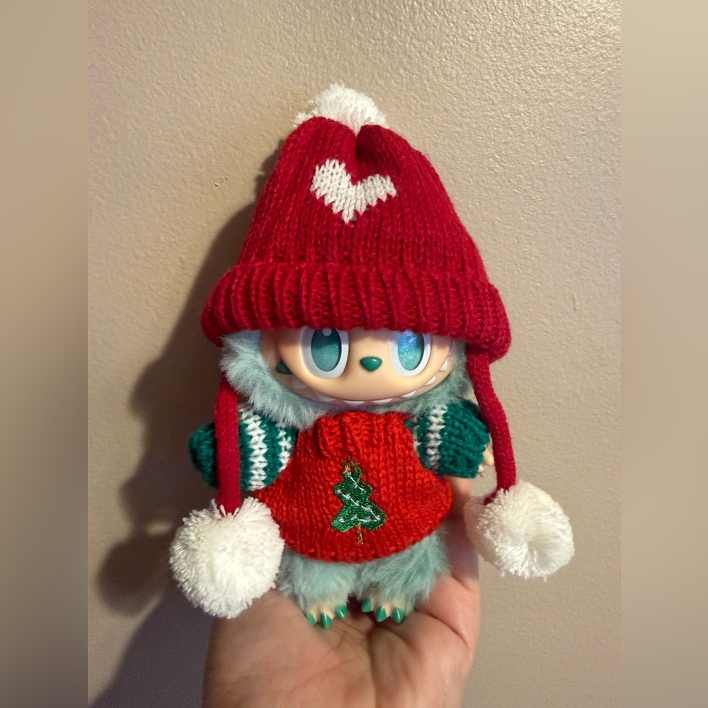 Labubu winter sweater and beanie